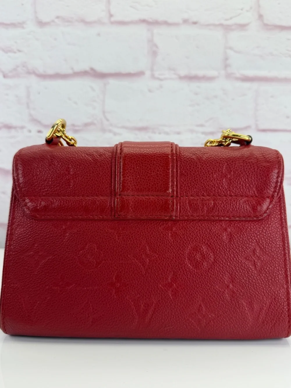 Louis Vuitton Red Monogram Leather Saint Sulpice PM